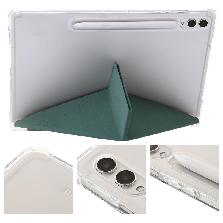 For Samsung Galaxy Tab S10 FE+ Clear Acrylic Deformation Leather Tablet Case