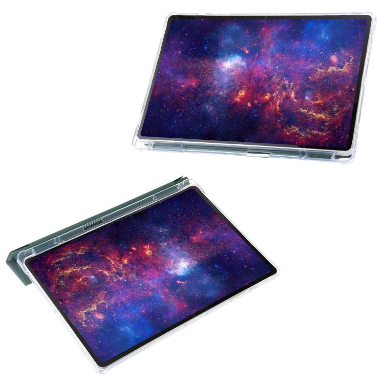 For Samsung Galaxy Tab S10 FE+ Clear Acrylic Deformation Leather Tablet Case
