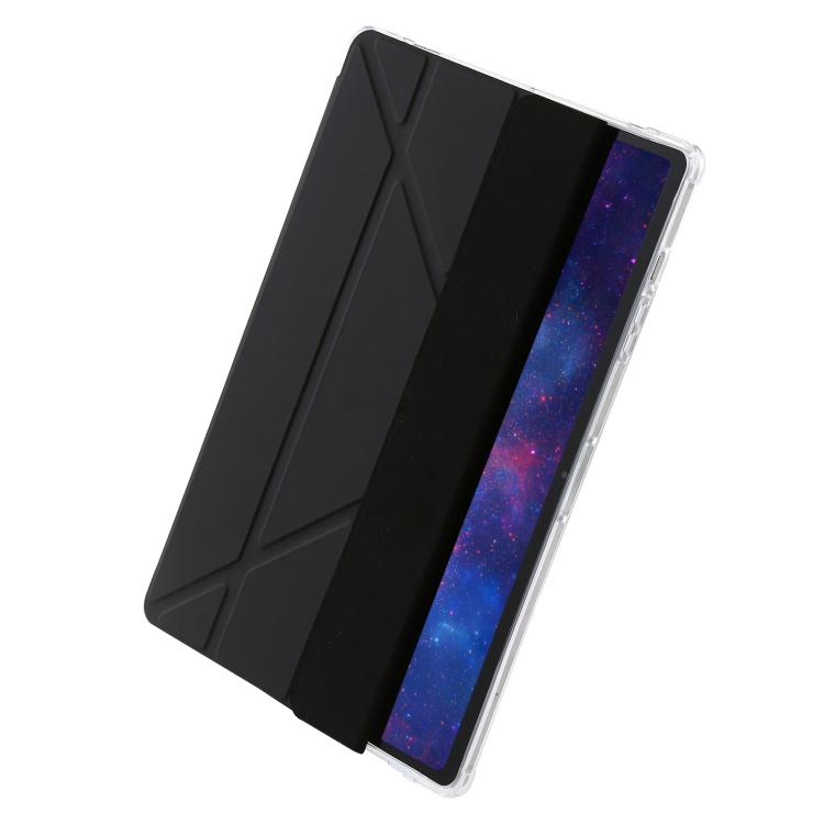 For Samsung Galaxy Tab S10 FE+ Clear Acrylic Deformation Leather Tablet Case
