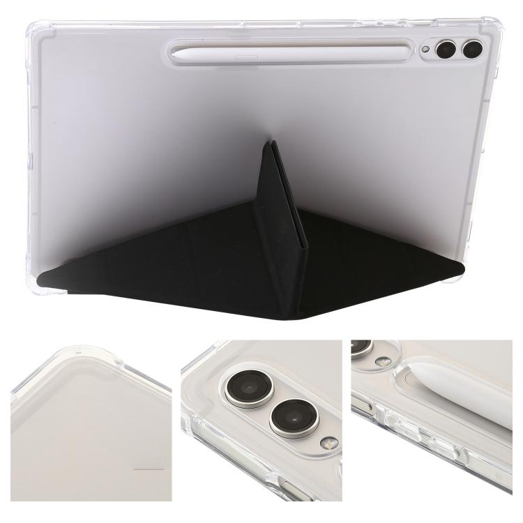 For Samsung Galaxy Tab S10 FE+ Clear Acrylic Deformation Leather Tablet Case