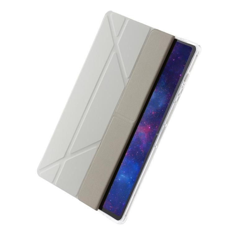 For Samsung Galaxy Tab S11 Clear Acrylic Deformation Leather Tablet Case