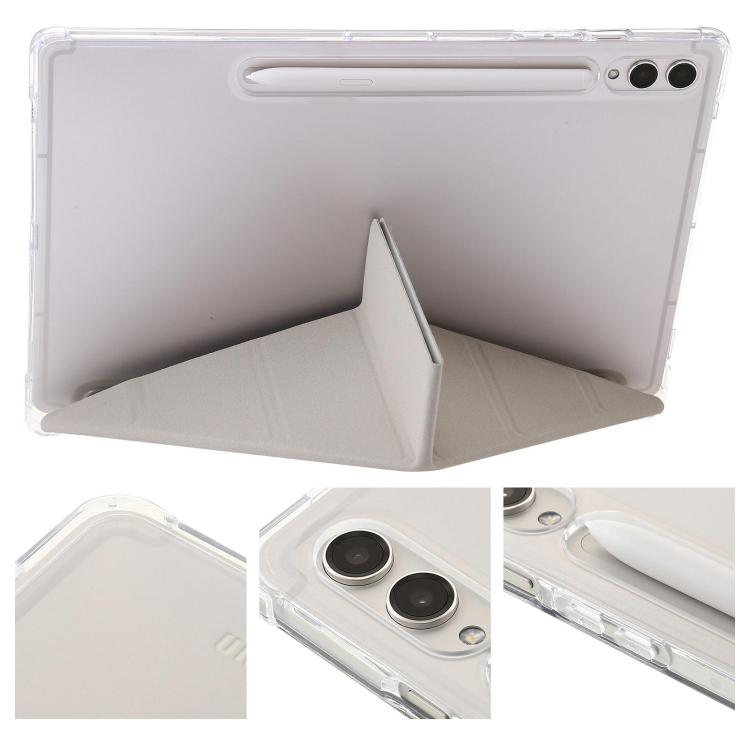 For Samsung Galaxy Tab S11 Clear Acrylic Deformation Leather Tablet Case