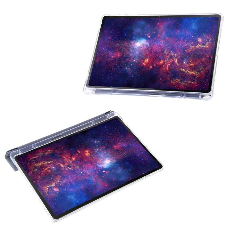 For Samsung Galaxy Tab S11 Clear Acrylic Deformation Leather Tablet Case