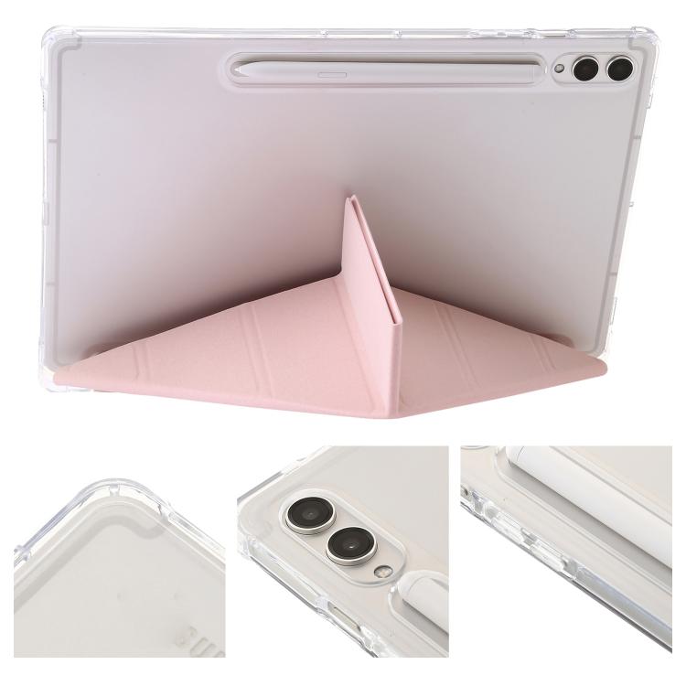For Samsung Galaxy Tab S11 Clear Acrylic Deformation Leather Tablet Case