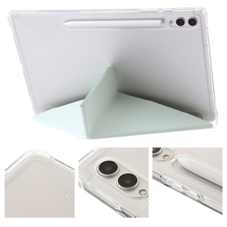 For Samsung Galaxy Tab S11 Clear Acrylic Deformation Leather Tablet Case