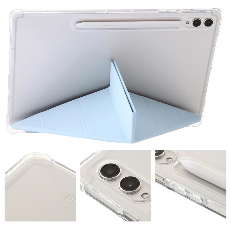 For Samsung Galaxy Tab S11 Clear Acrylic Deformation Leather Tablet Case