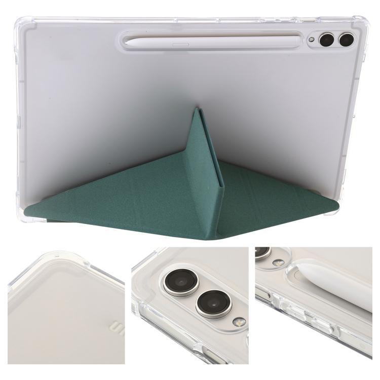 For Samsung Galaxy Tab S11 Clear Acrylic Deformation Leather Tablet Case