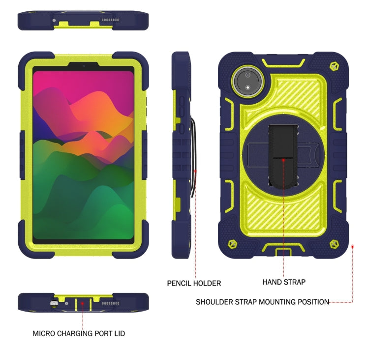 For Redmi Pad SE 8.7 4G 360 Degree Rotation PC Contrast Silicone Tablet Case