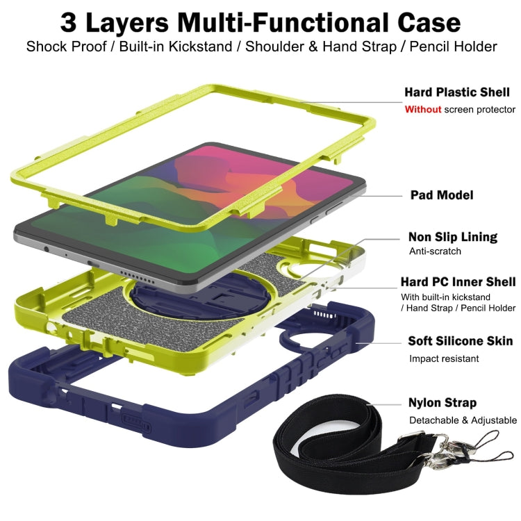For Redmi Pad SE 8.7 4G 360 Degree Rotation PC Contrast Silicone Tablet Case