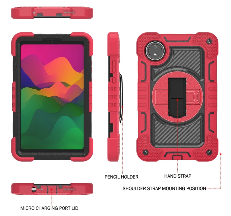 For Redmi Pad SE 8.7 4G 360 Degree Rotation PC Contrast Silicone Tablet Case