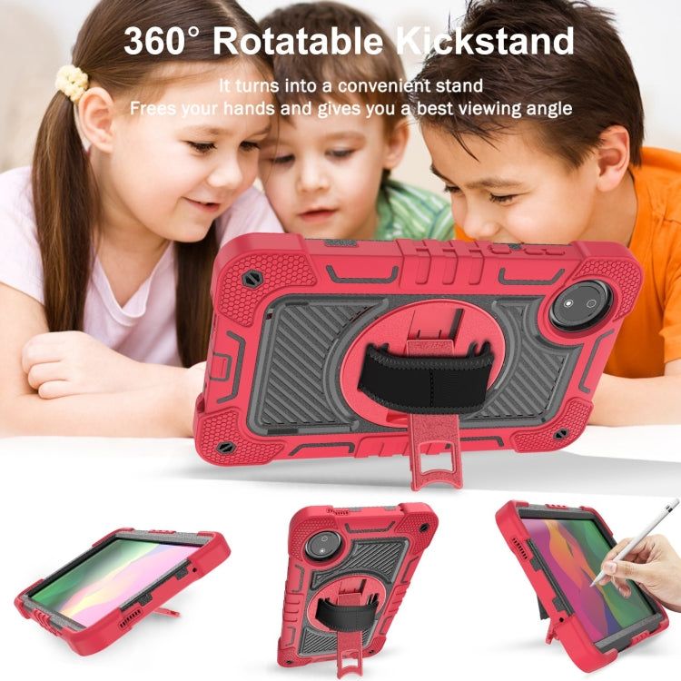 For Redmi Pad SE 8.7 4G 360 Degree Rotation PC Contrast Silicone Tablet Case