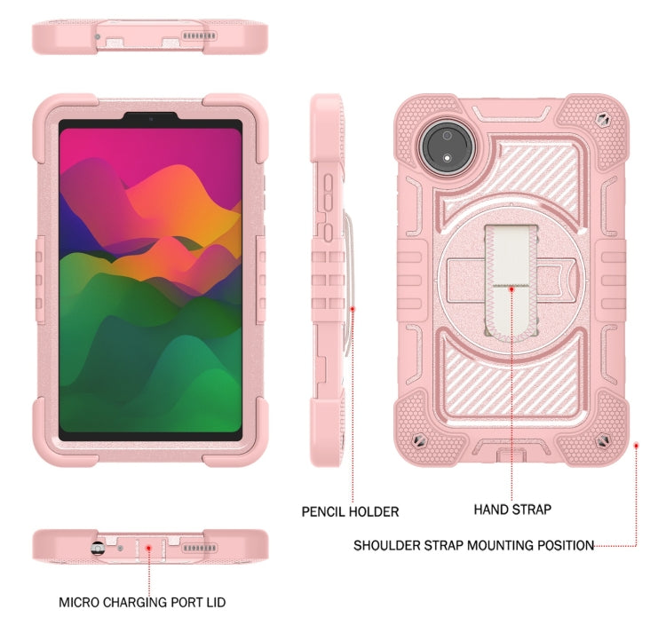 For Redmi Pad SE 8.7 4G 360 Degree Rotation PC Contrast Silicone Tablet Case