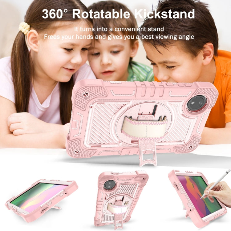 For Redmi Pad SE 8.7 4G 360 Degree Rotation PC Contrast Silicone Tablet Case
