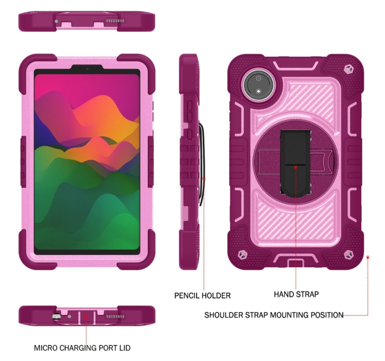 For Redmi Pad SE 8.7 4G 360 Degree Rotation PC Contrast Silicone Tablet Case