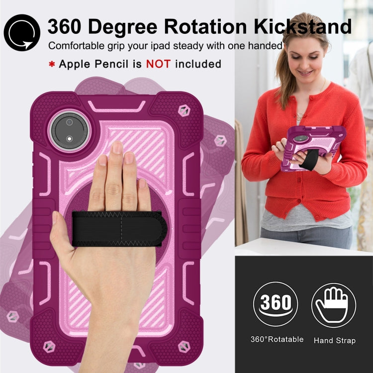 For Redmi Pad SE 8.7 4G 360 Degree Rotation PC Contrast Silicone Tablet Case
