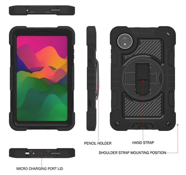 For Redmi Pad SE 8.7 4G 360 Degree Rotation PC Contrast Silicone Tablet Case