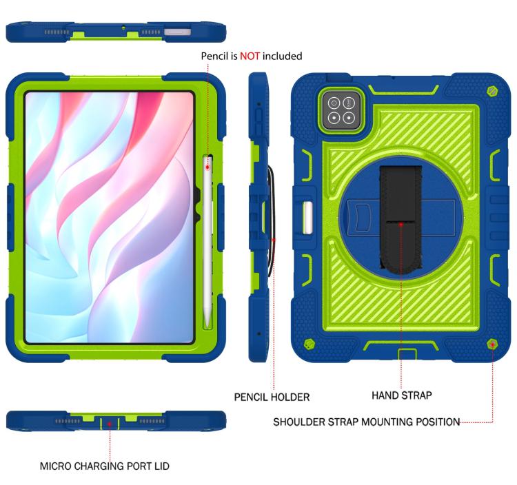 For Xiaomi Pad 7 / 7 Pro 360 Degree Rotation PC Contrast Silicone Tablet Case