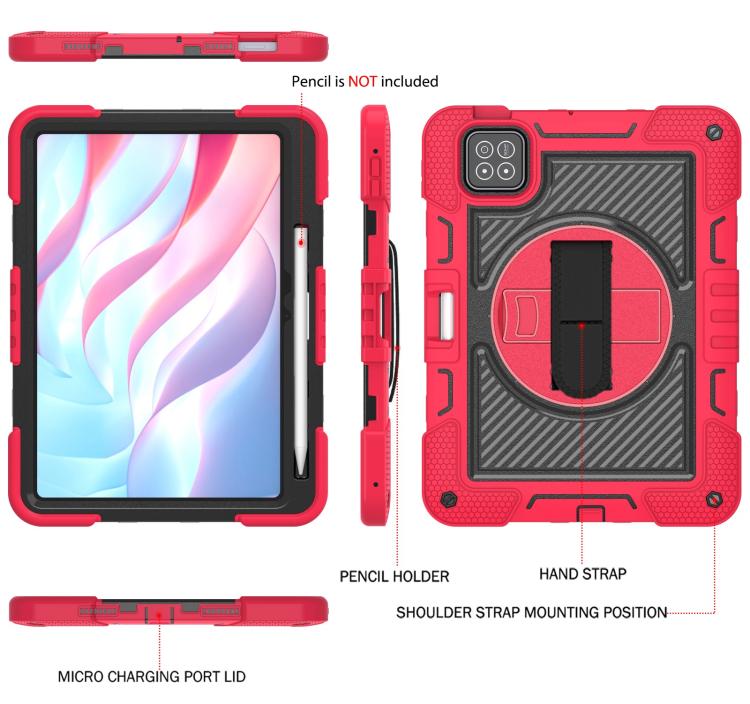 For Xiaomi Pad 7 / 7 Pro 360 Degree Rotation PC Contrast Silicone Tablet Case