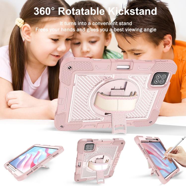 For Xiaomi Pad 7 / 7 Pro 360 Degree Rotation PC Contrast Silicone Tablet Case