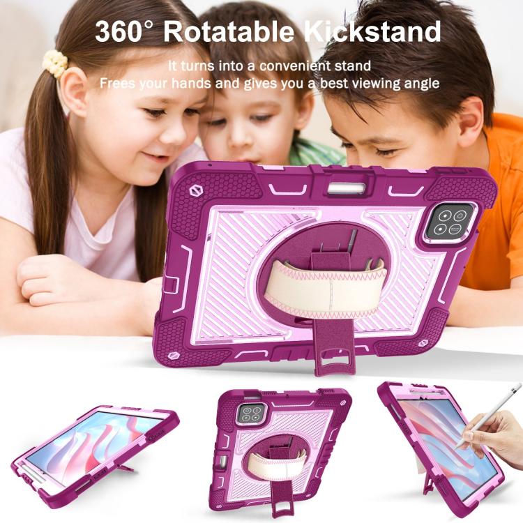 For Xiaomi Pad 7 / 7 Pro 360 Degree Rotation PC Contrast Silicone Tablet Case