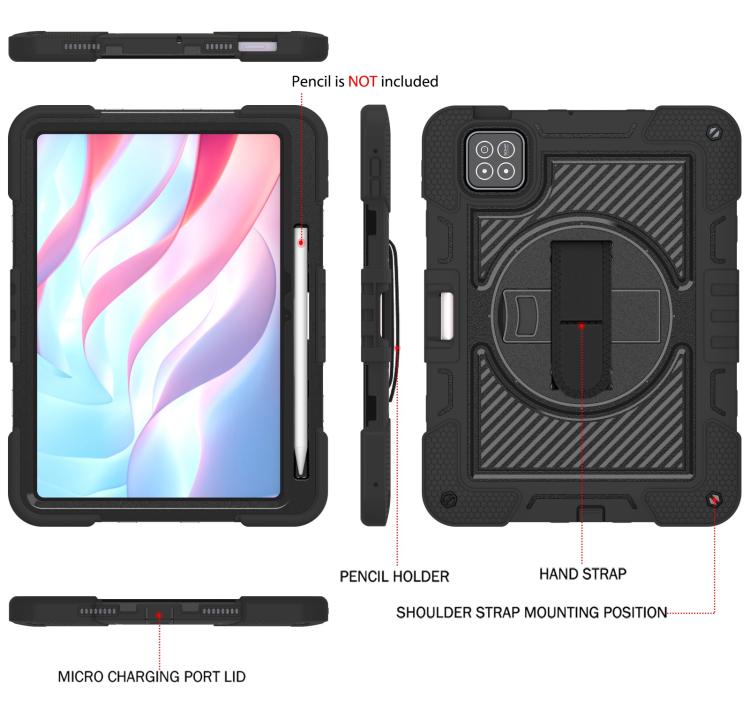 For Xiaomi Pad 7 / 7 Pro 360 Degree Rotation PC Contrast Silicone Tablet Case
