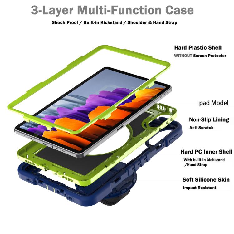 For Xiaomi Redmi Pad 2 360 Degree Rotation PC Contrast Silicone Tablet Case