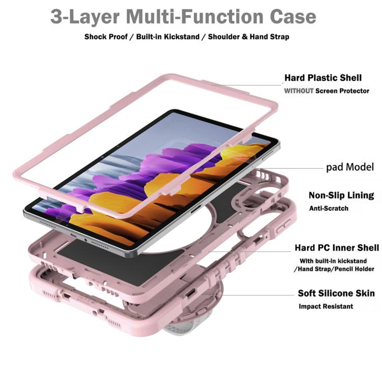 For Xiaomi Redmi Pad 2 360 Degree Rotation PC Contrast Silicone Tablet Case