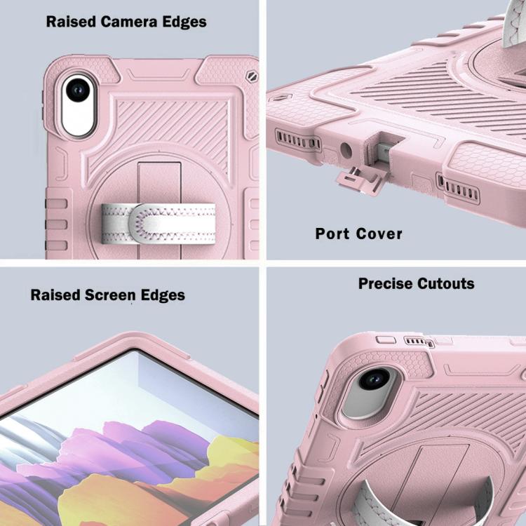 For Xiaomi Redmi Pad 2 360 Degree Rotation PC Contrast Silicone Tablet Case