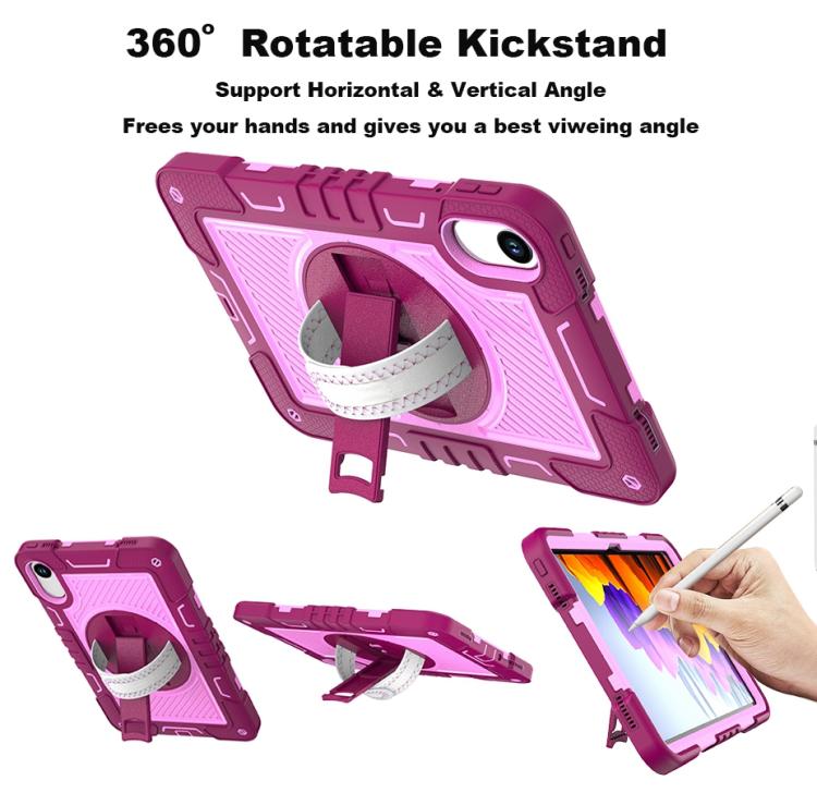For Xiaomi Redmi Pad 2 360 Degree Rotation PC Contrast Silicone Tablet Case