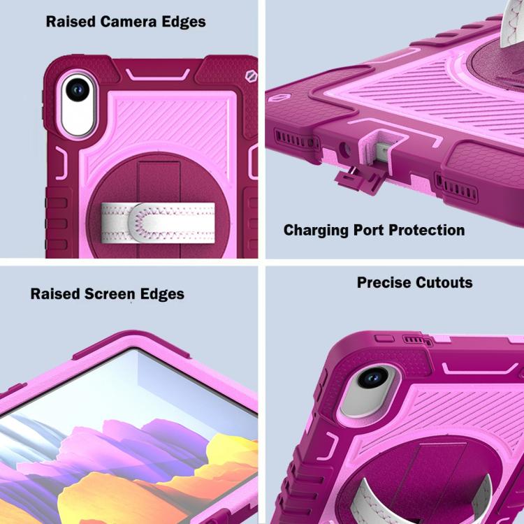 For Xiaomi Redmi Pad 2 360 Degree Rotation PC Contrast Silicone Tablet Case