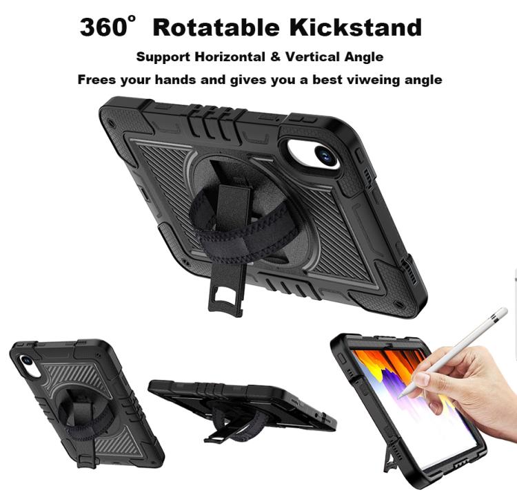 For Xiaomi Redmi Pad 2 360 Degree Rotation PC Contrast Silicone Tablet Case
