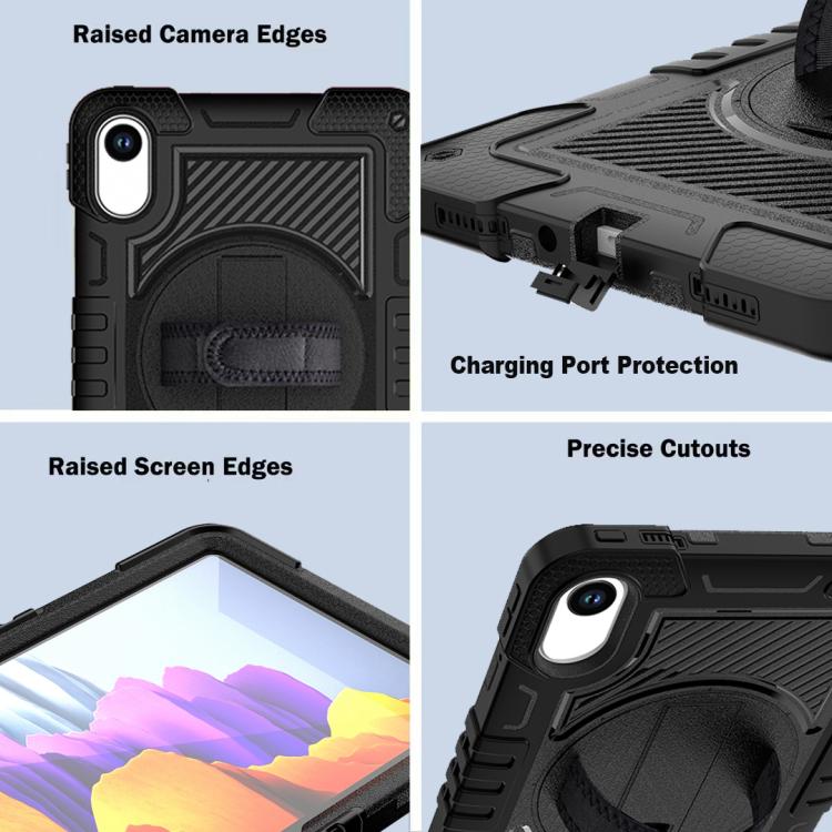 For Xiaomi Redmi Pad 2 360 Degree Rotation PC Contrast Silicone Tablet Case