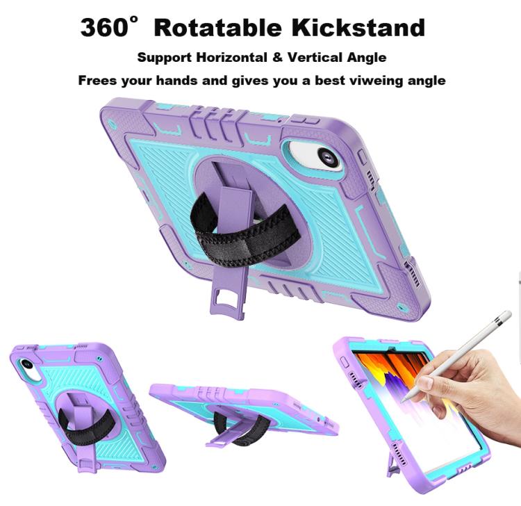 For Xiaomi Redmi Pad 2 360 Degree Rotation PC Contrast Silicone Tablet Case