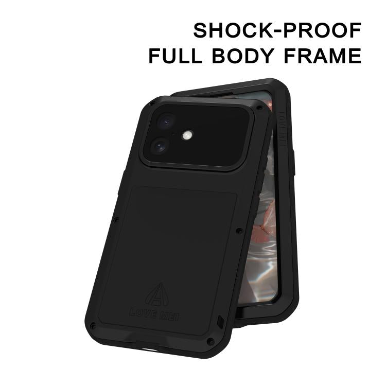 For iPhone 17 LOVE MEI Metal Shockproof Life Waterproof Dustproof Phone Case