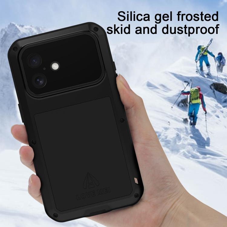 For iPhone 17 LOVE MEI Metal Shockproof Life Waterproof Dustproof Phone Case