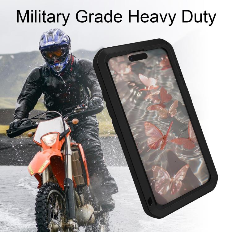 For iPhone 17 LOVE MEI Metal Shockproof Life Waterproof Dustproof Phone Case