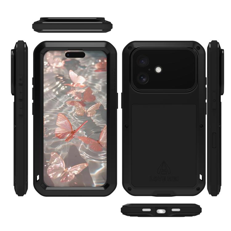 For iPhone 17 LOVE MEI Metal Shockproof Life Waterproof Dustproof Phone Case