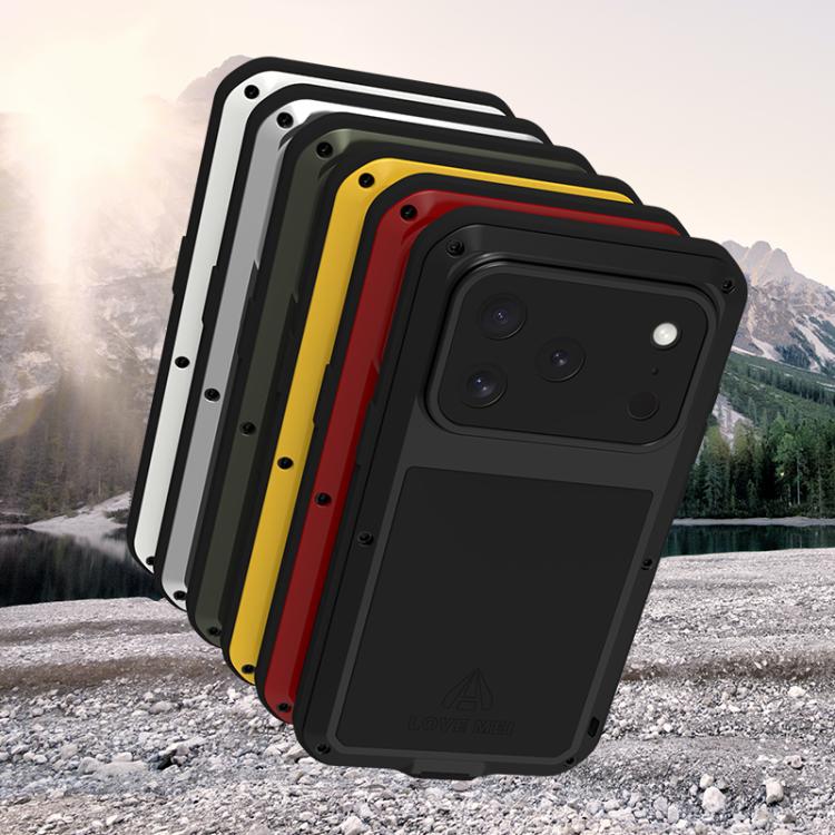 For iPhone 17 Pro LOVE MEI Metal Shockproof Life Waterproof Dustproof Phone Case
