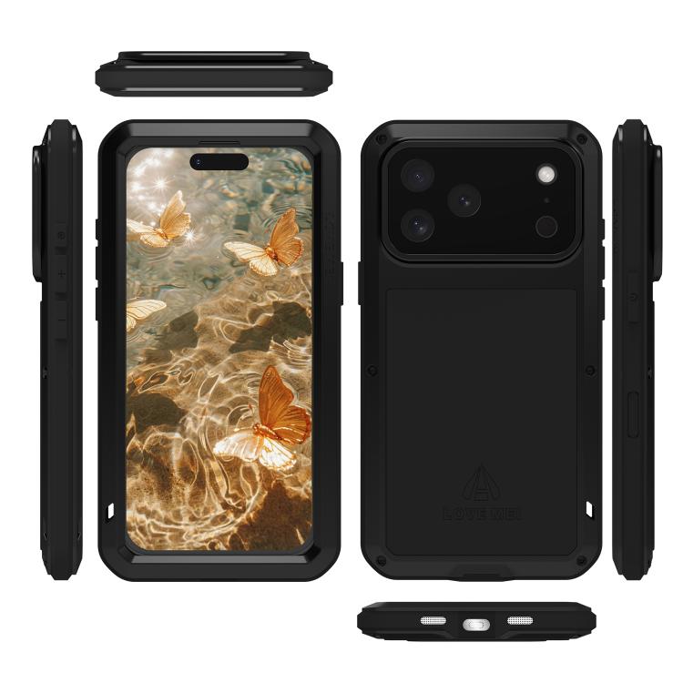 For iPhone 17 Pro Max LOVE MEI Metal Shockproof Life Waterproof Dustproof Phone Case