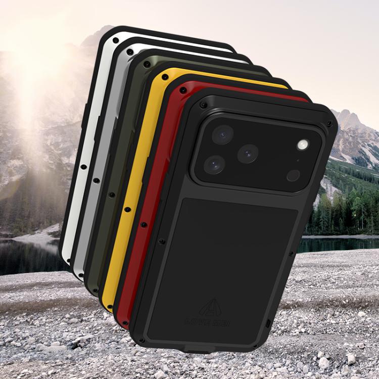 For iPhone 17 Pro Max LOVE MEI Metal Shockproof Life Waterproof Dustproof Phone Case