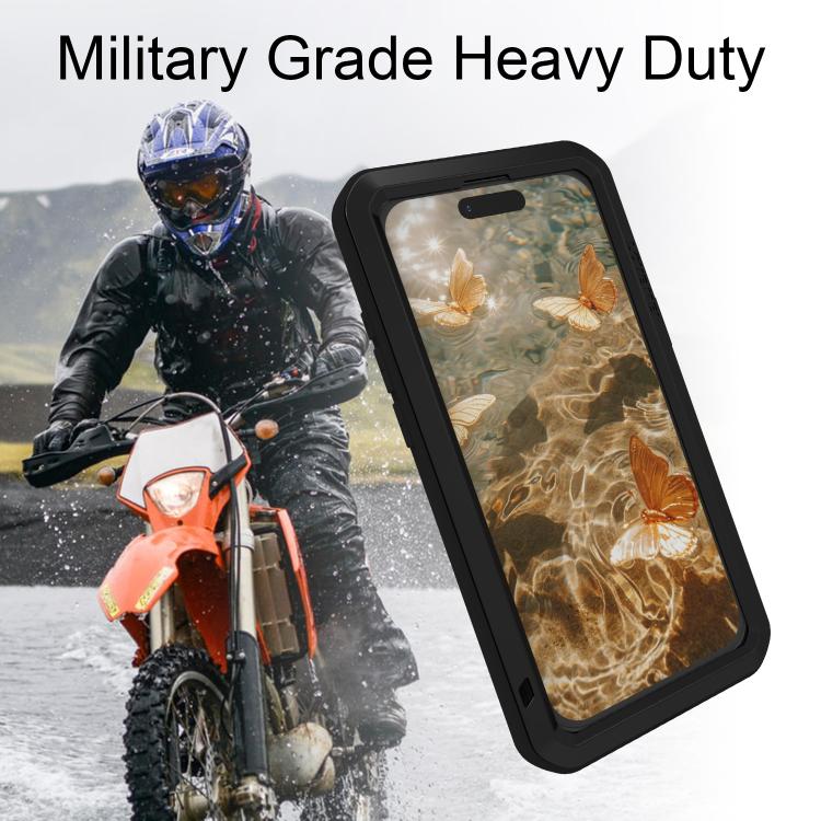 For iPhone 17 Pro Max LOVE MEI Metal Shockproof Life Waterproof Dustproof Phone Case