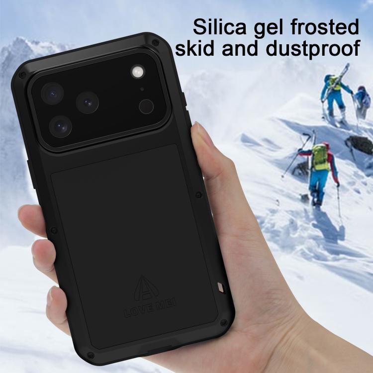 For iPhone 17 Pro Max LOVE MEI Metal Shockproof Life Waterproof Dustproof Phone Case