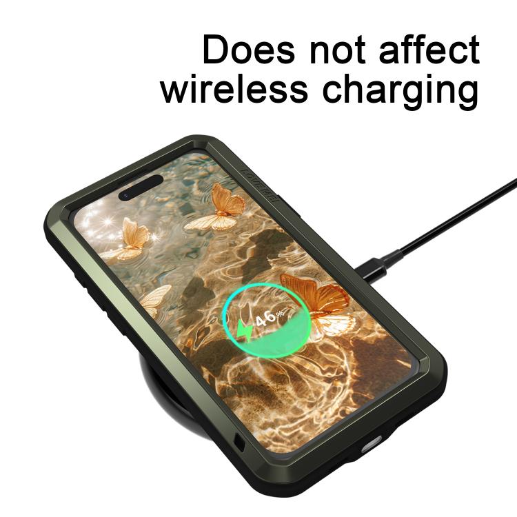 For iPhone 17 Pro Max LOVE MEI Metal Shockproof Life Waterproof Dustproof Phone Case