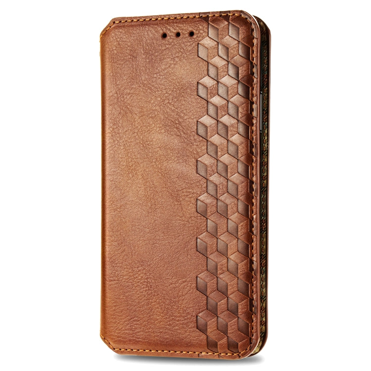 For Xiaomi Redmi Note 9 Pro Cubic Grid Pressed Horizontal Flip Magnetic Leather Case with Holder & Card Slots & Wallet