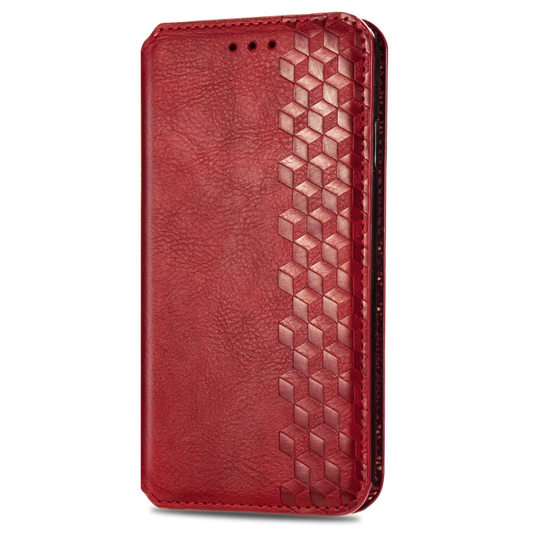 For Xiaomi Redmi Note 9 Pro Cubic Grid Pressed Horizontal Flip Magnetic Leather Case with Holder & Card Slots & Wallet