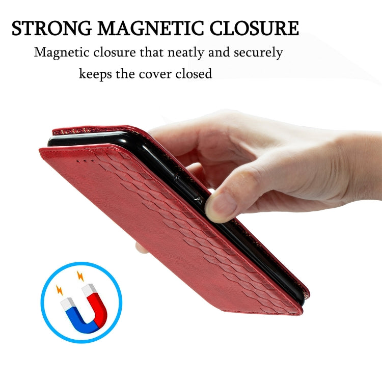 For Xiaomi Redmi Note 9 Pro Cubic Grid Pressed Horizontal Flip Magnetic Leather Case with Holder & Card Slots & Wallet
