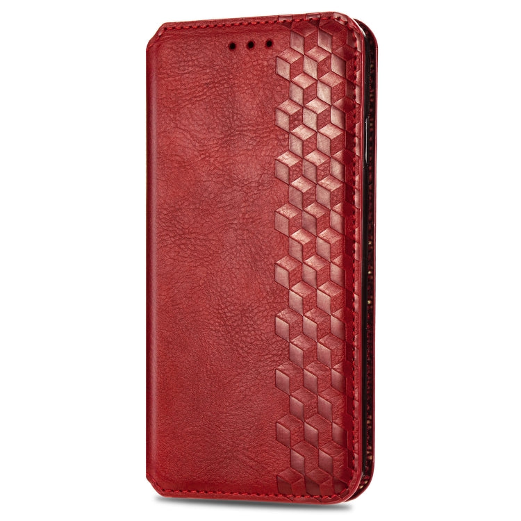 For OPPO A31 5G Cubic Grid Pressed Horizontal Flip Magnetic Leather Case with Holder & Card Slots & Wallet