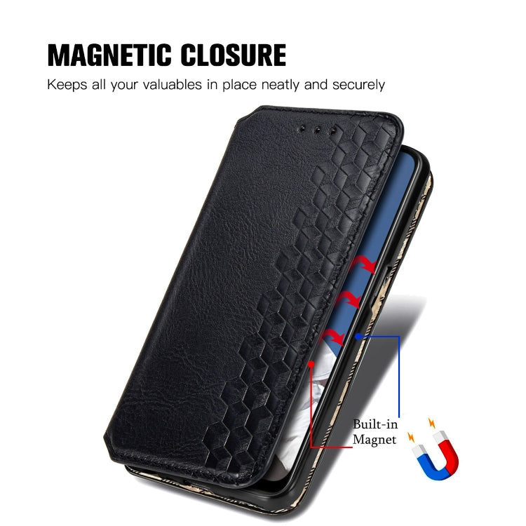 For OPPO A52 / A72 / A92 Cubic Grid Pressed Horizontal Flip Magnetic Leather Case with Holder & Card Slots & Wallet
