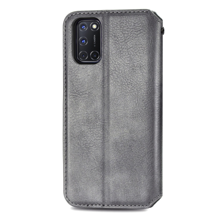 For OPPO A52 / A72 / A92 Cubic Grid Pressed Horizontal Flip Magnetic Leather Case with Holder & Card Slots & Wallet