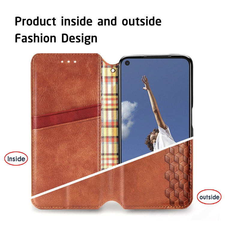 For OPPO A52 / A72 / A92 Cubic Grid Pressed Horizontal Flip Magnetic Leather Case with Holder & Card Slots & Wallet